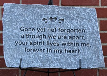 Gone Yet Not Forgotten Plaque from Beecher Florist, flower delivery in Beecher