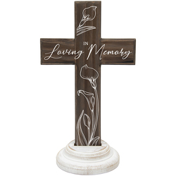 In Loving Memory Cross from Beecher Florist, flower delivery in Beecher