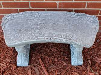 Memory Treasure Bench from Beecher Florist, flower delivery in Beecher