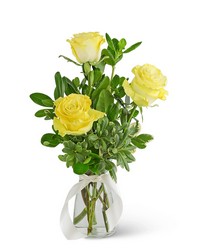 Three Yellow Roses from Beecher Florists, flower delivery in Beecher