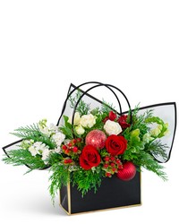 Jingle Bell Blooms Tote from Beecher Florist in Beecher, IL