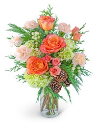 Frosted Peach Glow from Beecher Florists, flower delivery in Beecher