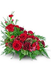 Ruby Rose Centerpiece from Beecher Florists, flower delivery in Beecher