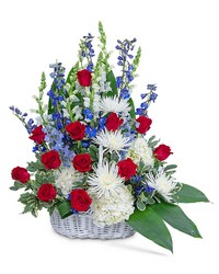 Freedom Tribute Basket from Beecher Florists, flower delivery in Beecher