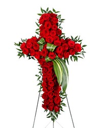 Heavenly Rose Cross from Beecher Florist in Beecher, IL
