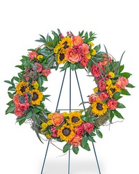 Sunset Reflections Wreath from Beecher Florists, flower delivery in Beecher