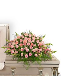 Forever Adored Casket Spray from Beecher Florists, flower delivery in Beecher