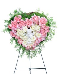 Forever Our Angel Standing Heart from Beecher Florists, flower delivery in Beecher