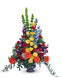 Vibrant Life Urn from Beecher Florists, flower delivery in Beecher