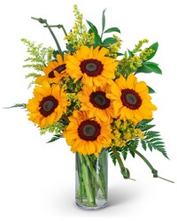 Sunflowers and Love Knots from Beecher Florists, flower delivery in Beecher