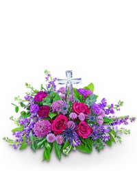 Majestic Magenta Crystal Cross from Beecher Florists, flower delivery in Beecher