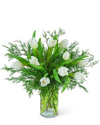 Winter White Tulips from Beecher Florists, flower delivery in Beecher