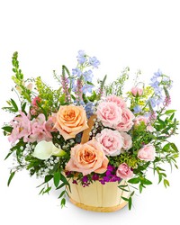 Botanical Bloom Basket from Beecher Florist, flower delivery in Beecher