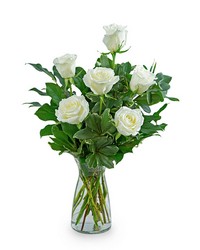 White Roses (6) from Beecher Florists, flower delivery in Beecher