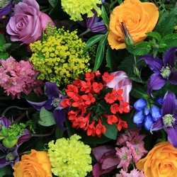Designer's Choice Fresh Flower Vased Arrangement from Beecher Florists, flower delivery in Beecher