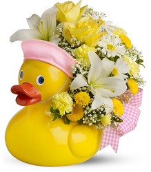 Just Ducky Bouquet for Girl - Deluxe  	  from Beecher Florists, flower delivery in Beecher